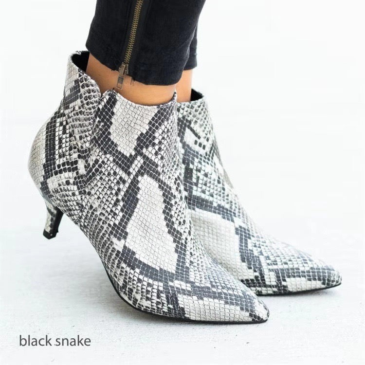 Women's Solid Color Stiletto Heel Ankle Boots