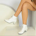 Women's Vintage Chunky Heel Ankle Boots