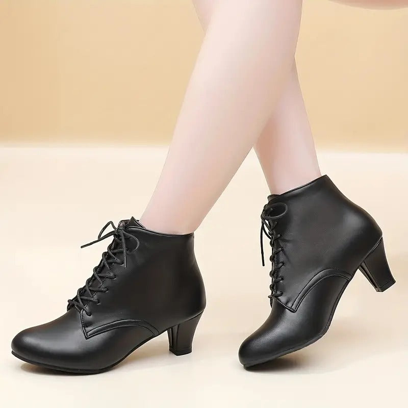 Women's Vintage Chunky Heel Ankle Boots