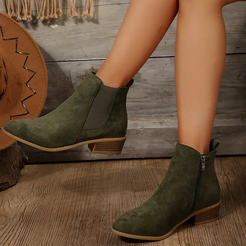 Women's Chunky Heel Chelsea Boots